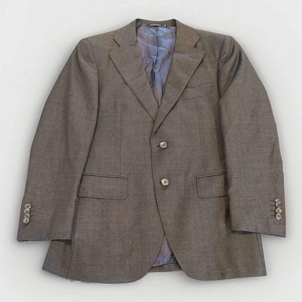 Suitsupply Lazio Int. Single Breasted Vitale Barberis Wool Blazer, Drk Gray, 38S